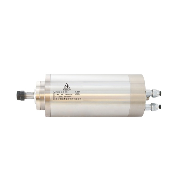 اسپیندل 1.5 کیلووات hqm اچ کیو ام مدل W015-080-1122-36 آب خنک قطر 80 میلی متر (220V/1.5KW/ER11/36000RPM) (اورجینال وارداتی)