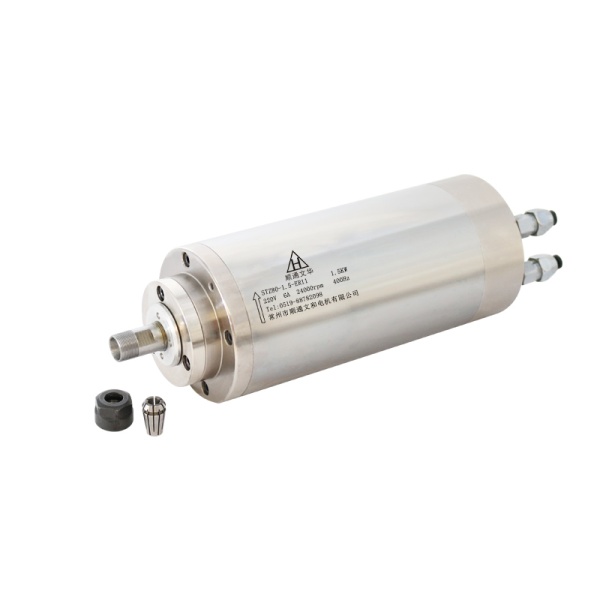 اسپیندل 1.5 کیلووات hqm اچ کیو ام مدل W015-080-1122-36 آب خنک قطر 80 میلی متر (220V/1.5KW/ER11/36000RPM) (اورجینال وارداتی)