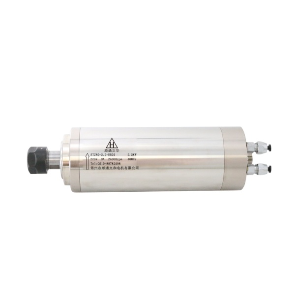 اسپیندل 2.2 کیلووات hqm اچ کیو ام مدل W022-080-2022-24 آب خنک قطر 80 میلی متر (220V/2.2KW/ER20/24000RPM) (اورجینال وارداتی)