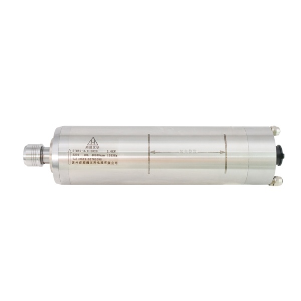 اسپیندل 4 کیلووات hqm اچ کیو ام مدل W040-100-2038-24 آب خنک قطر 100 میلی متر (380V/4KW/ER20/24000RPM) (اورجینال وارداتی)