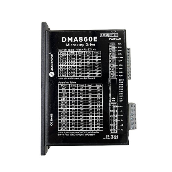 استپ درایو 6 آمپر Leadshine لیدشاین مدل DMA860E مخصوص موتورهای 45 تا 150 کیلوگرم استپ موتورهای 86HS45 تا 110HS150 (اورجینال وارداتی)