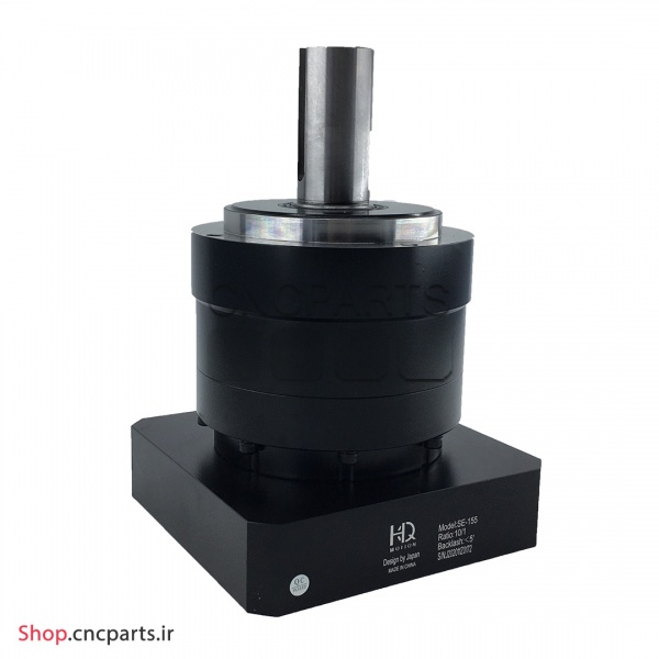 گیربکس 155 خورشیدی سرووموتور HQM اچ کیو ام مدل SE155-005-42 سایز 155 نسبت 1 به 5 شفت ورودی 42 شفت خروجی 40 فلنج گرد مناسب 7.5 کیلووات 1500 دور (گیربکس سیاره ای) (اورجینال وارداتی)
