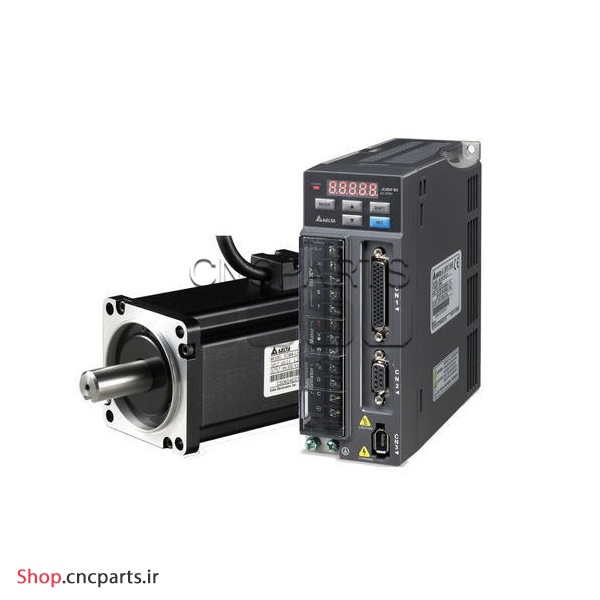 سروو موتور 400w وات delta دلتا ترمزدار 3000 دور rpm مدل ECMA-C20604SS کد درایو ASD-B2-0421-B سری B2 (دارای کابل و کانکتور)